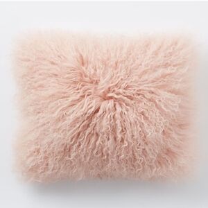 West Elm Mongolian Lamb Wool Pillow 16 X 16